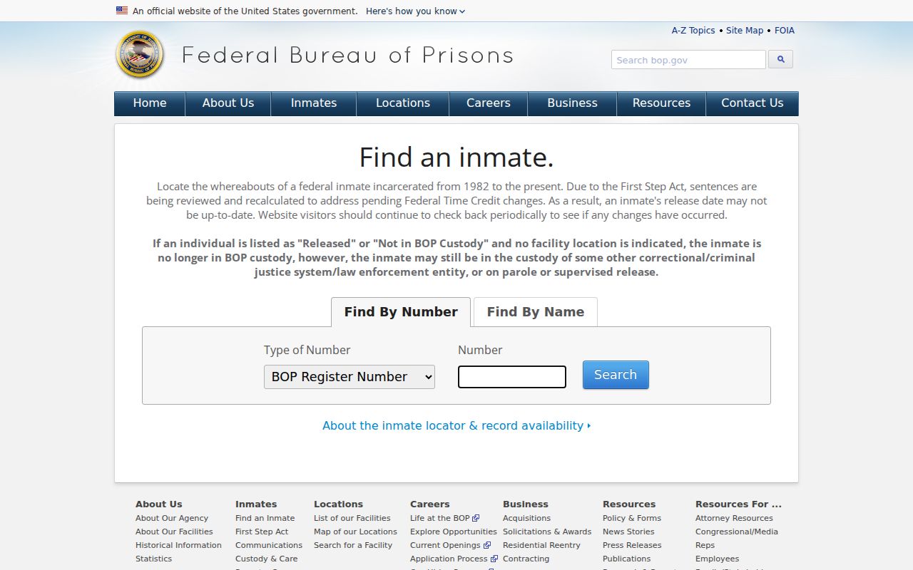Federal prison locator for Canyon County criminal history research